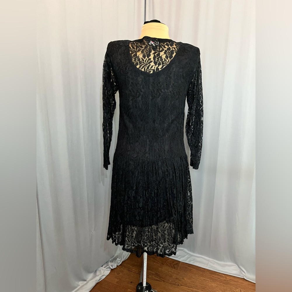Nostalgia Lace Black Dress Vintage - Picture 2 of 10